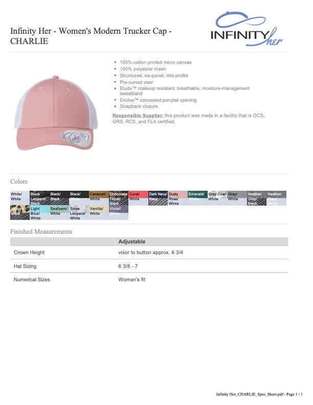 Infinity Her - Women's Modern Trucker Cap