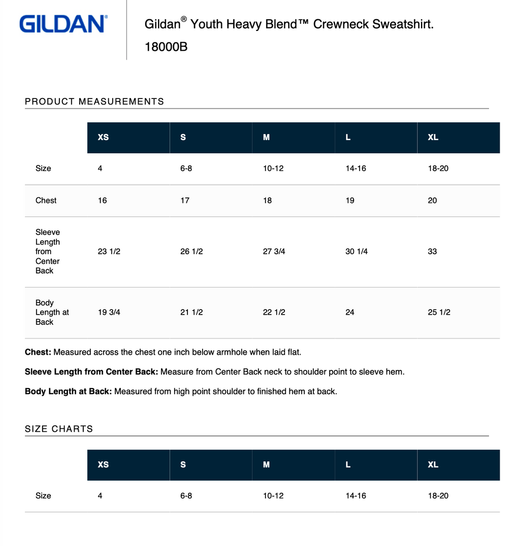 Gildan® Youth Heavy Blend™ Crewneck Sweatshirt