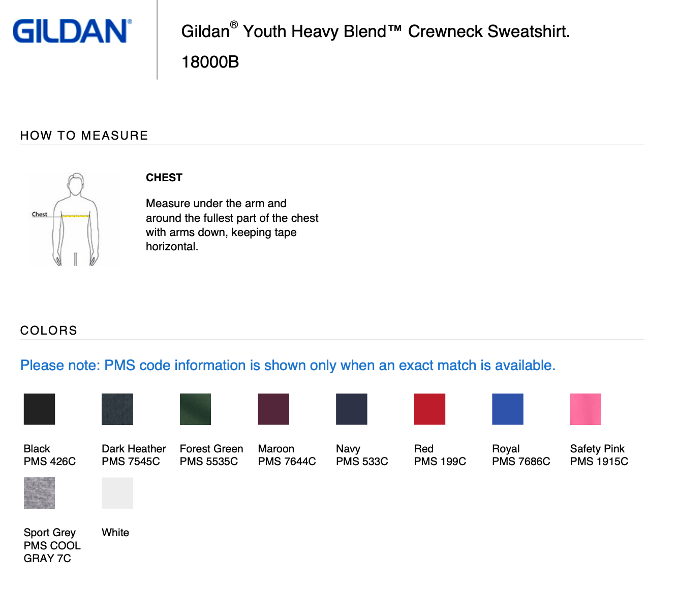 Gildan® Youth Heavy Blend™ Crewneck Sweatshirt