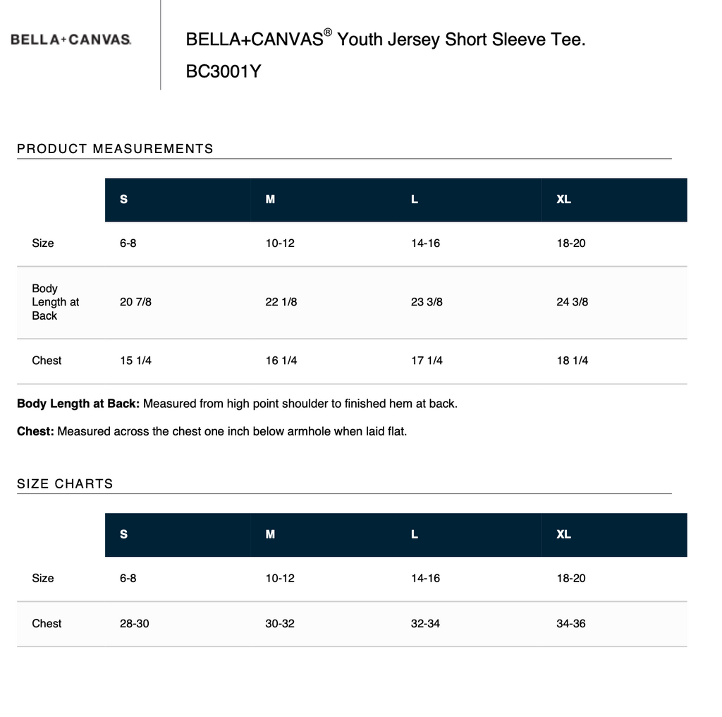 BELLA+CANVAS® Youth Jersey Short Sleeve Tee