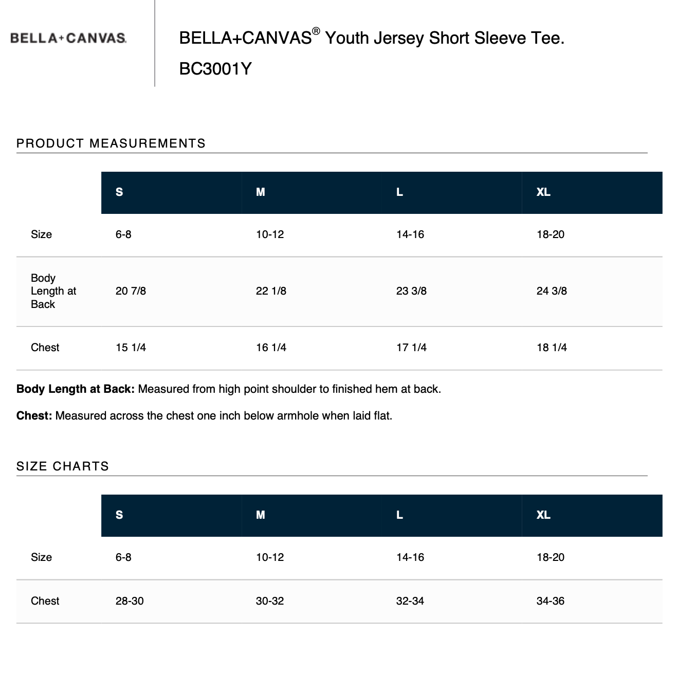 BELLA+CANVAS® Youth Jersey Short Sleeve Tee