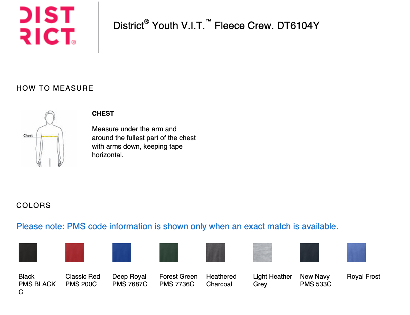 District® Youth V.I.T.™ Fleece Crew