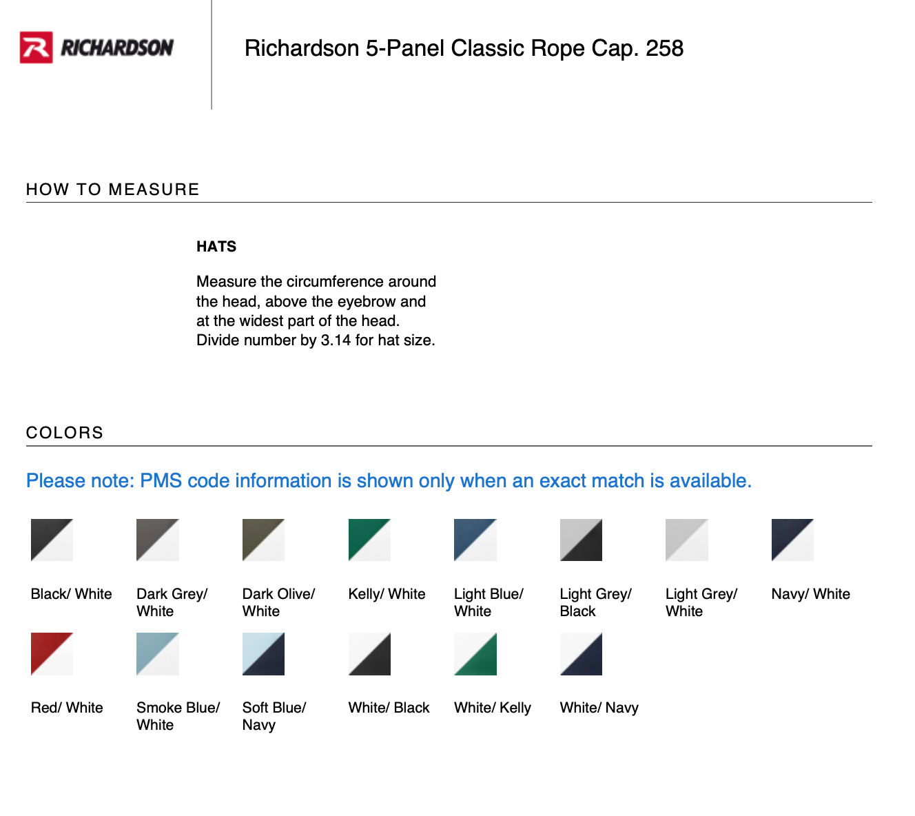 Richardson 5-Panel Classic Rope Cap