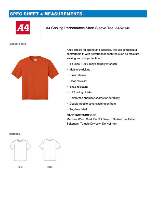 A4 Cooling Performance Short Sleeve Tee