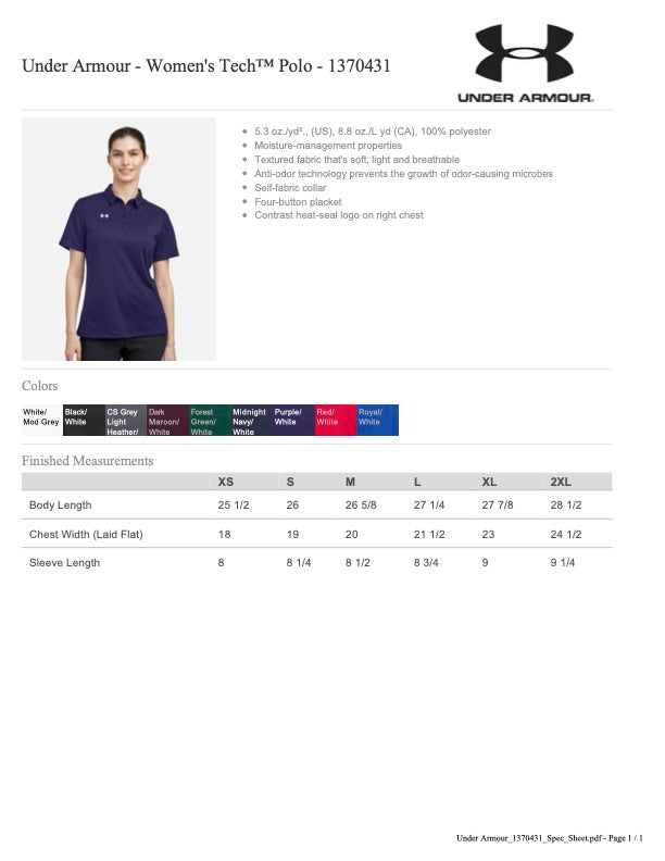 Women's Tech™ Polo (Under Armour)