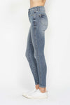 Judy Blue Full Size Tummy Control Contrast Wash Skinny Jeans