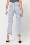 Super High Relaxed Cuffed Straight Jeans - Creative Genius Enterprises