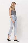 Super High Relaxed Cuffed Straight Jeans - Creative Genius Enterprises