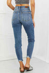 Judy Blue Dahlia Full Size Distressed Patch Jeans - Creative Genius Enterprises