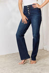 Judy Blue Full Size Button-Fly Straight Jeans - Creative Genius Enterprises