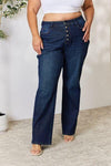 Judy Blue Full Size Button-Fly Straight Jeans - Creative Genius Enterprises