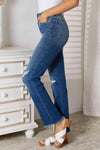 Judy Blue Full Size Distressed Raw Hem Jeans - Creative Genius Enterprises