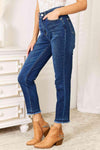 Judy Blue Full Size High Waist Released Hem Slit Jeans - Creative Genius Enterprises