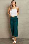 Judy Blue Hailey Full Size Tummy Control High Waisted Cropped Wide Leg Jeans - Creative Genius Enterprises