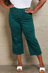 Judy Blue Hailey Full Size Tummy Control High Waisted Cropped Wide Leg Jeans - Creative Genius Enterprises