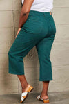 Judy Blue Hailey Full Size Tummy Control High Waisted Cropped Wide Leg Jeans - Creative Genius Enterprises