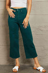 Judy Blue Hailey Full Size Tummy Control High Waisted Cropped Wide Leg Jeans - Creative Genius Enterprises