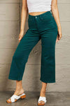 Judy Blue Hailey Full Size Tummy Control High Waisted Cropped Wide Leg Jeans - Creative Genius Enterprises