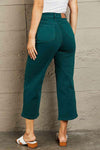 Judy Blue Hailey Full Size Tummy Control High Waisted Cropped Wide Leg Jeans - Creative Genius Enterprises