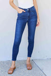 Judy Blue Marie Full Size Mid Rise Crinkle Ankle Detail Skinny Jeans - Creative Genius Enterprises