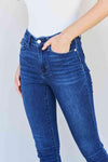 Judy Blue Marie Full Size Mid Rise Crinkle Ankle Detail Skinny Jeans - Creative Genius Enterprises