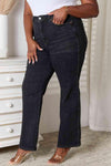 Judy Blue Tummy Control Washed Black Straight - Creative Genius Enterprises